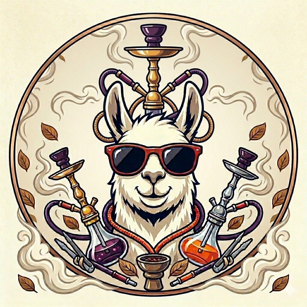Llama Hookah Hub Logo